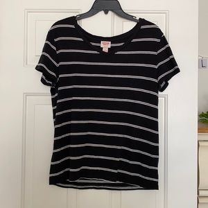 Black and white striped shirt
